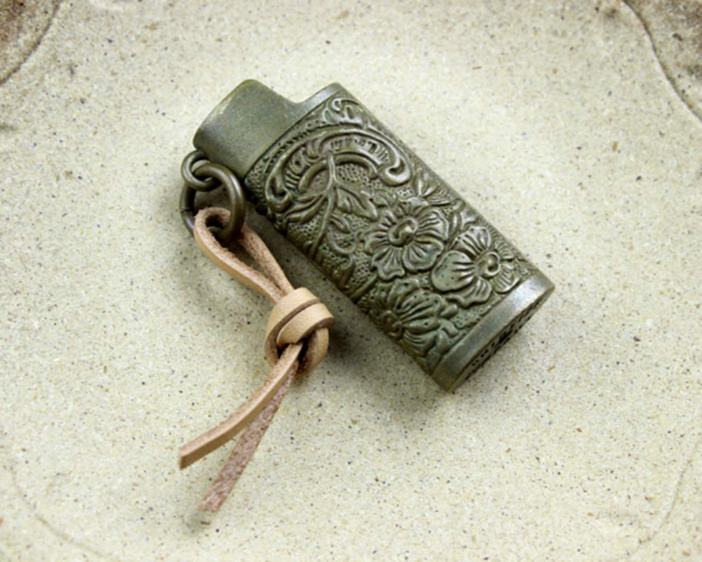 Brass BAK lighter shell, brass retro pattern lighter shell