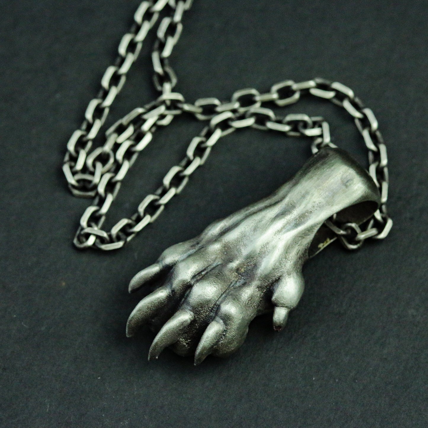 Bear paw 925 silver pendant necklace, animal paws silver jewelry, handmade silver animal jewelry personalized gifts - SATANHORN