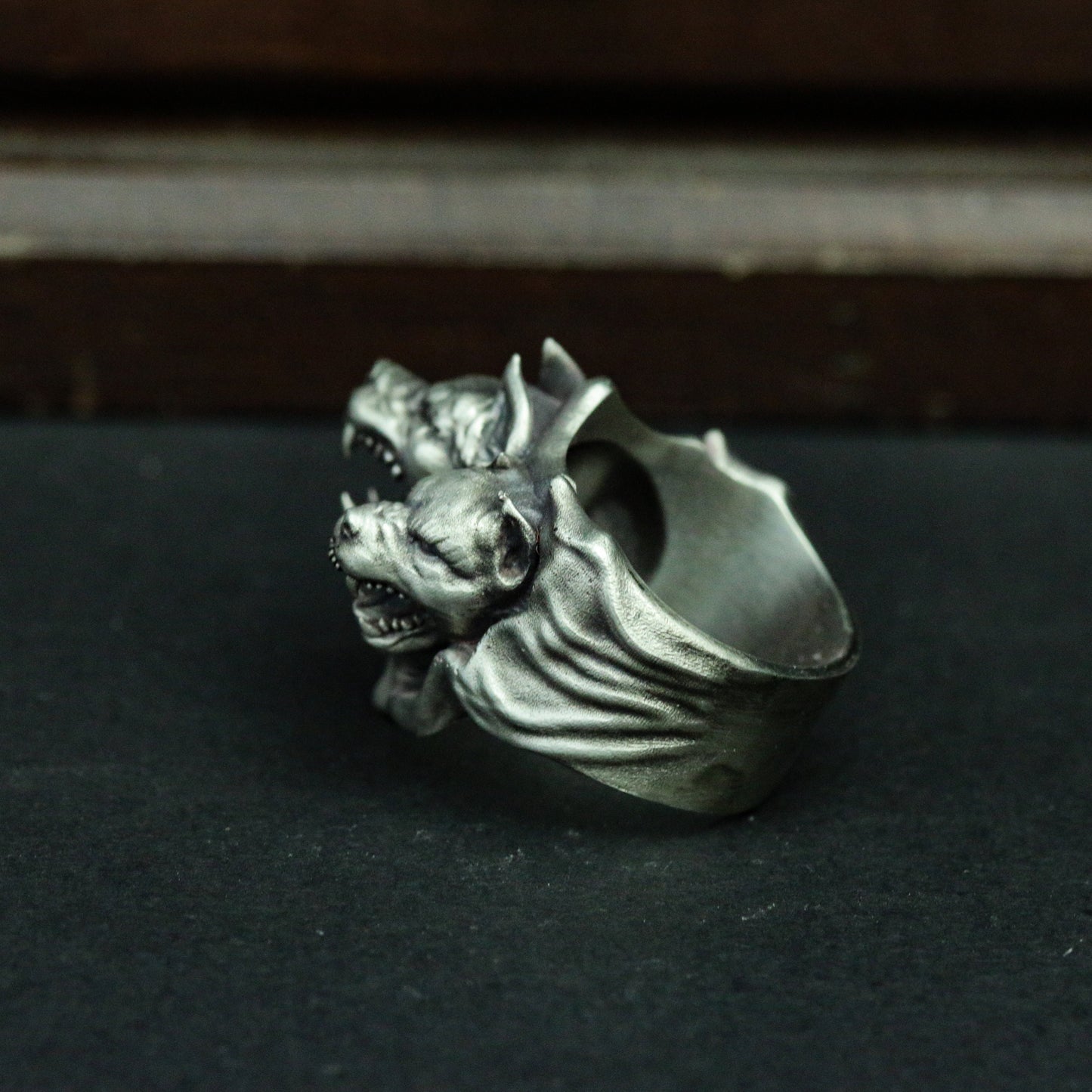 Hell three head dog 925 silver pendant necklace, dog head silver pendant jewelry, vicious dog jewelry personalized gifts - SATANHORN
