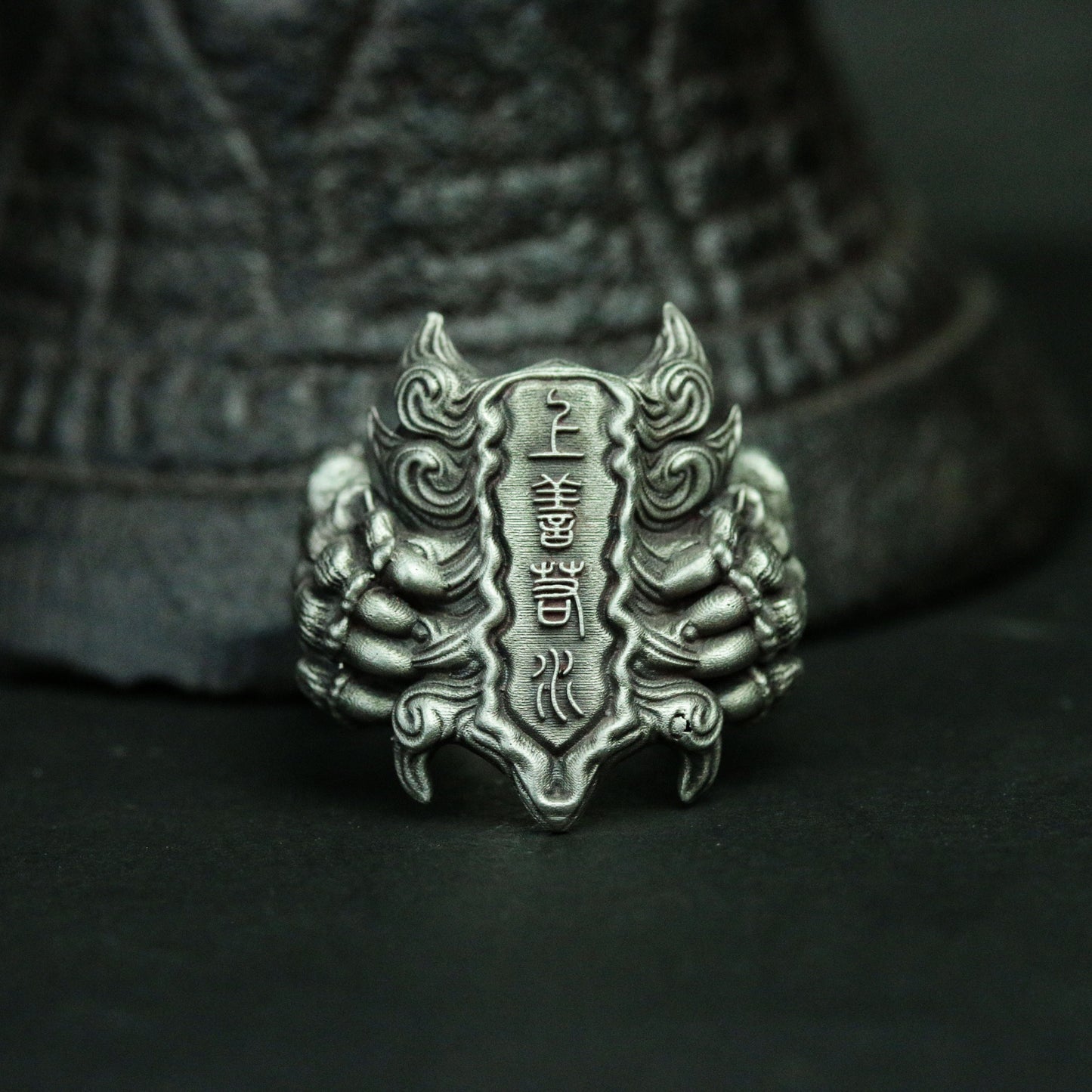 Shangshan Rushui 925 silver ring, monster claw silver ring, Chinese idiom jewelry personalized gift - SATANHORN