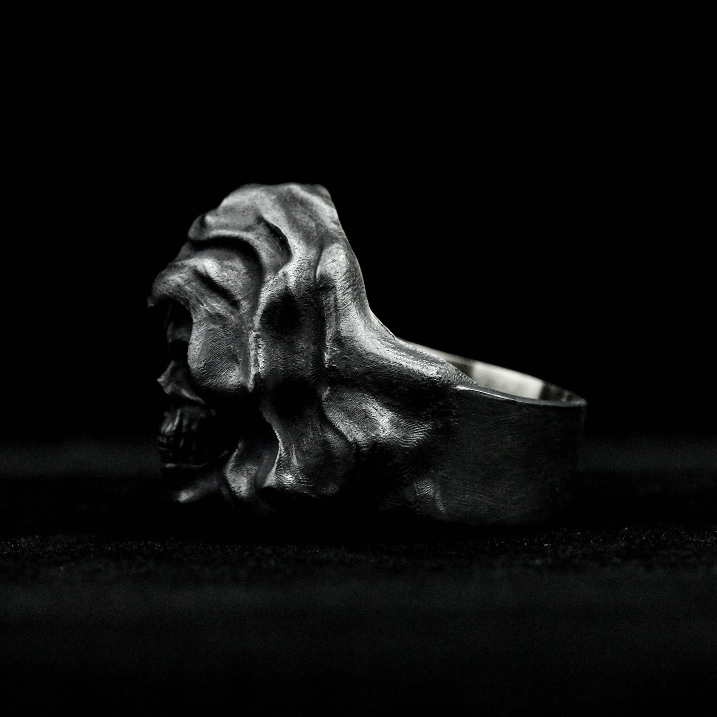 Vintage ring 925 sterling silver ring brass heavy material death ring skull legend gothic domineering unique horror ring