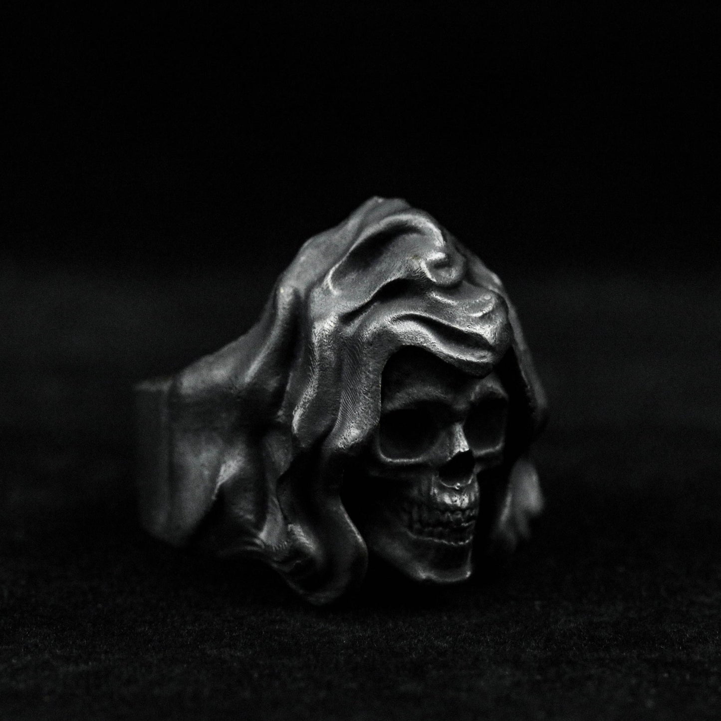 Vintage ring 925 sterling silver ring brass heavy material death ring skull legend gothic domineering unique horror ring