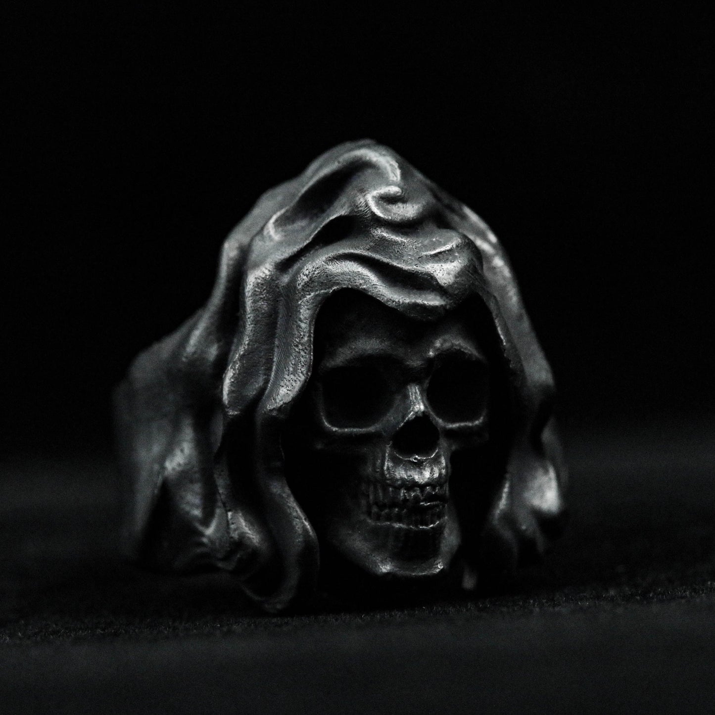 Vintage ring 925 sterling silver ring brass heavy material death ring skull legend gothic domineering unique horror ring