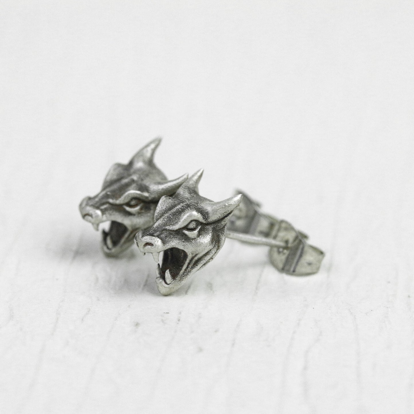 Rhino Head Stud Earrings, Rhino Stud Earrings, Sterling Silver Stud Earrings, Rhino Jewelry, Large Animals, Men's Gifts, Gifts for Him