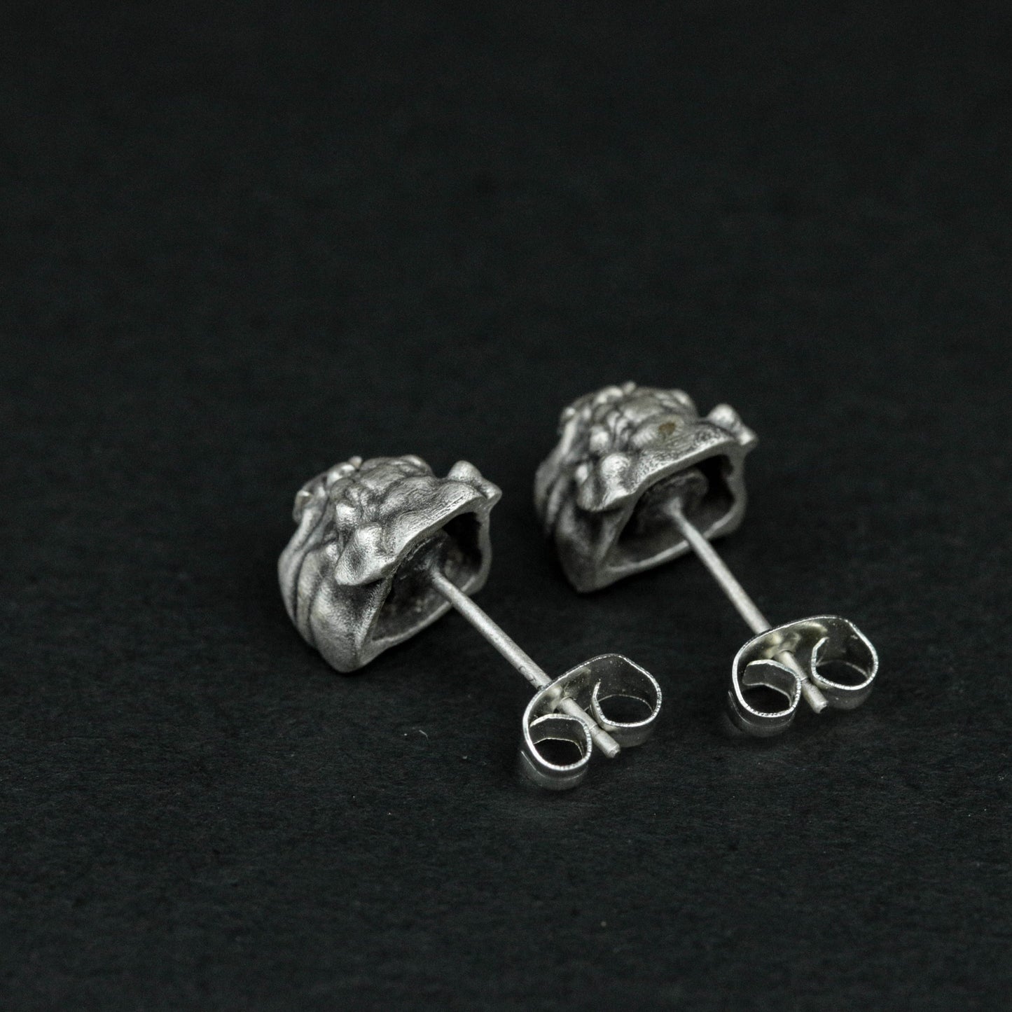Sterling Silver Dog Head Stud Earrings, Dog Head Stud Earrings, Dog Stud Earrings, Animal Stud Earrings, Gift for Him