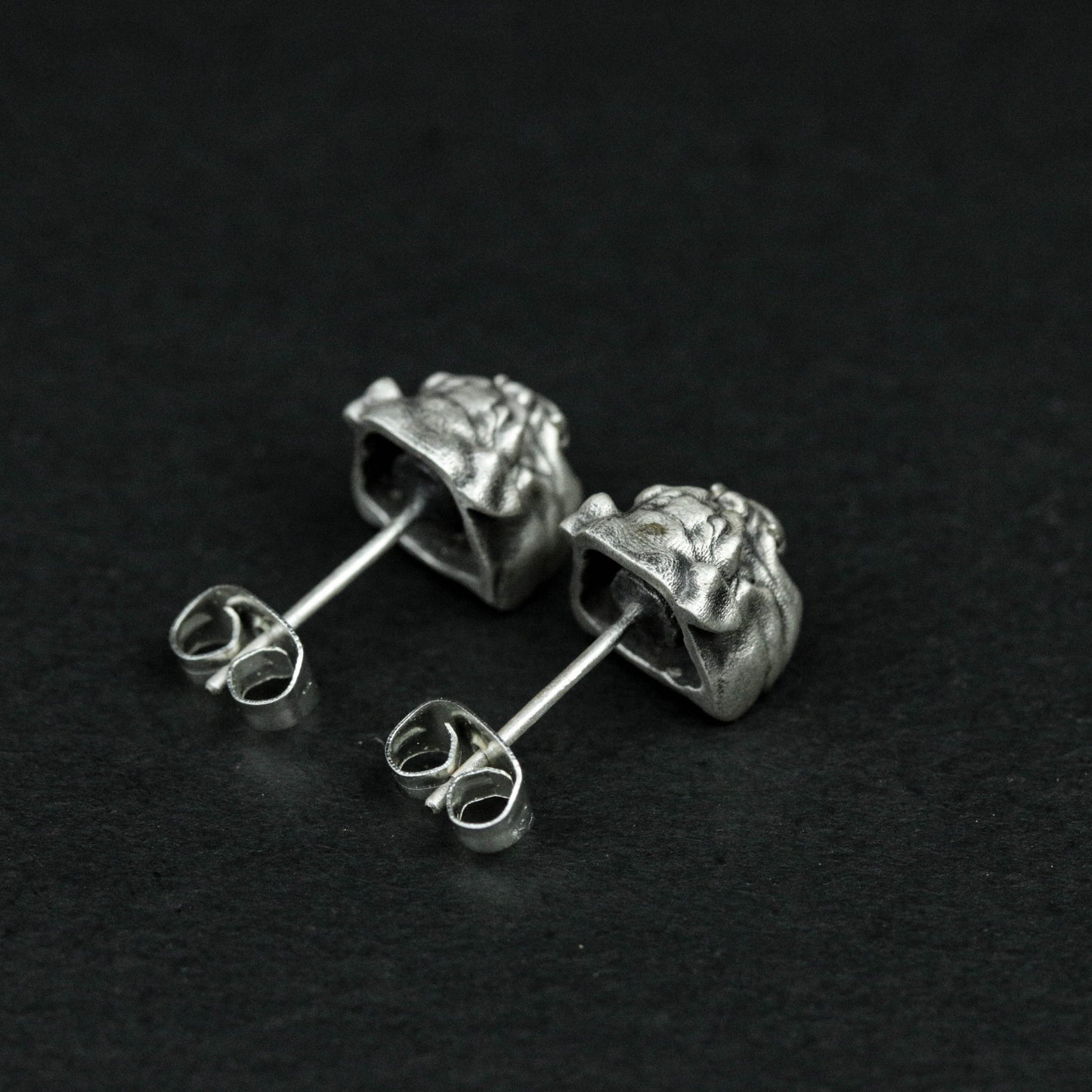 Sterling Silver Dog Head Stud Earrings, Dog Head Stud Earrings, Dog Stud Earrings, Animal Stud Earrings, Gift for Him