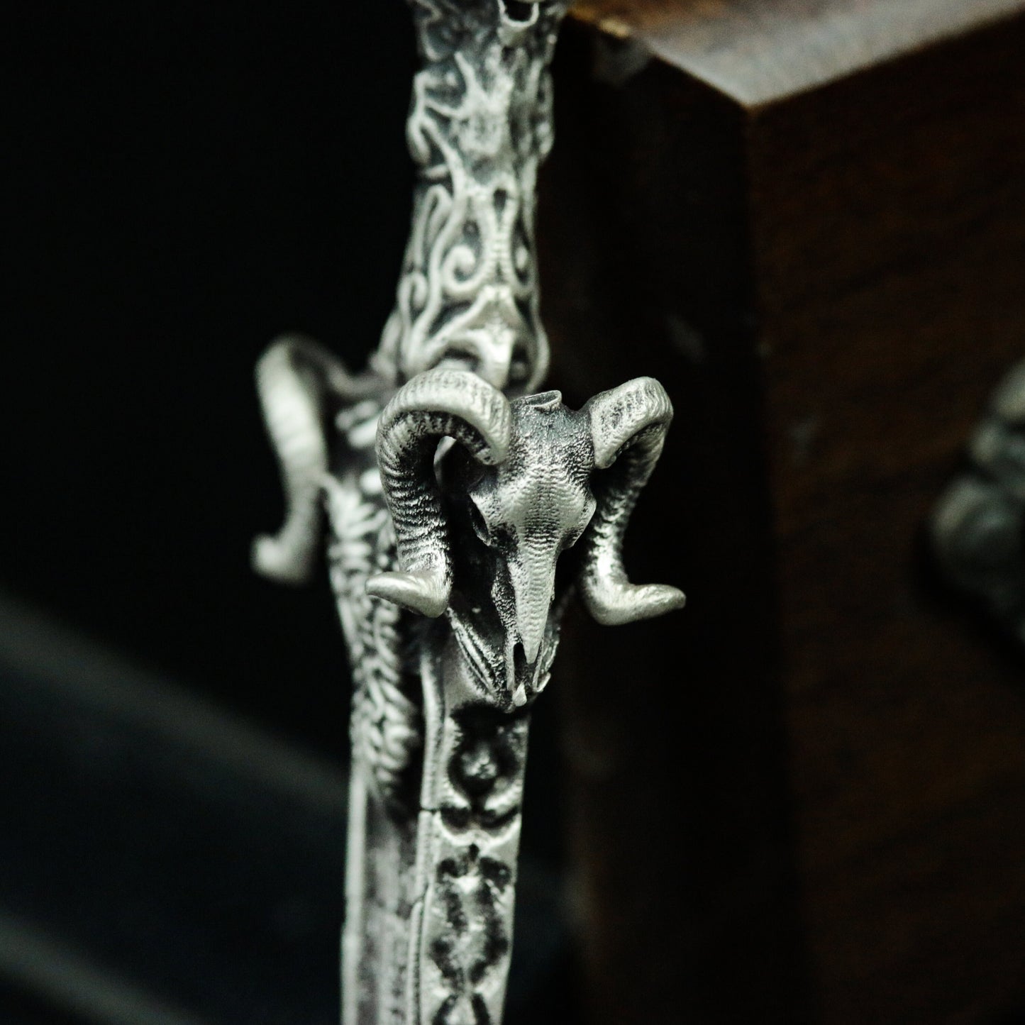 Devil Destruction Sword 925 Silver Pendant Necklace, Death Sword, Rune Sword Pendant Silver Handmade Gift