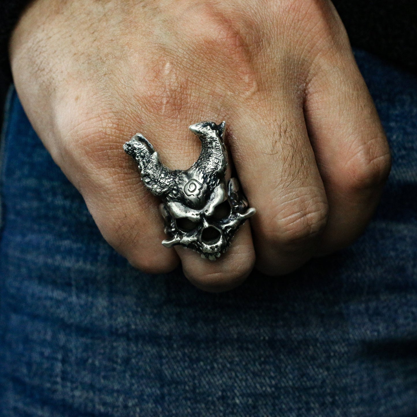 Valkyrie mask 925 silver ring, war ring, Warrior skull ring,unique charm-Craftsmen made - SATANHORN