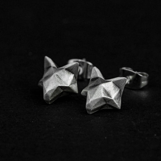 Simple fox 925 silver earrings, small animal silver earrings, forest animals cute minimalist design earrings gift