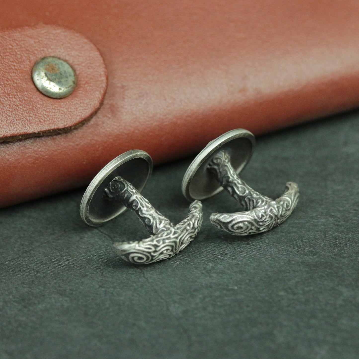 925 silver Medusa Cufflinks female snake god Cufflinks Greek Mythology Jewelry