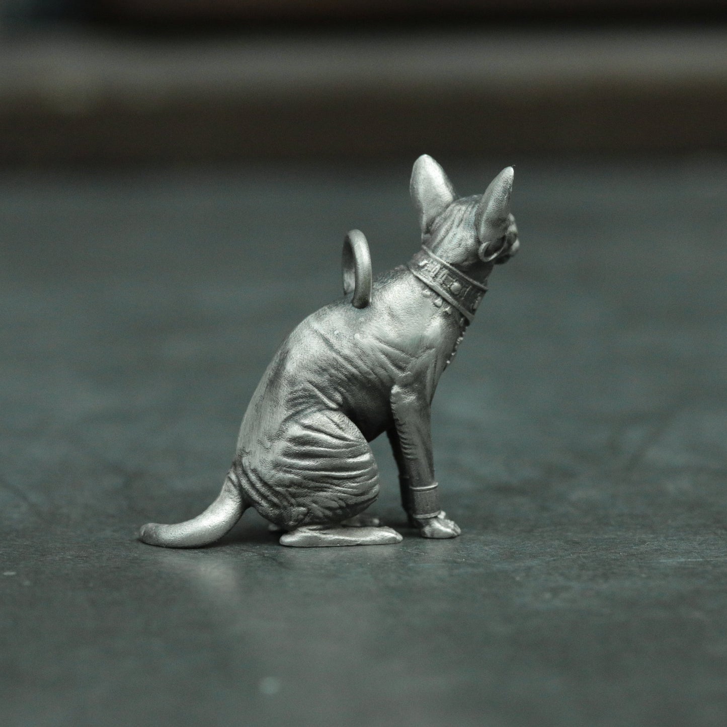 Hairless cat 925 silver pendant necklace, Stephanie cat pendant