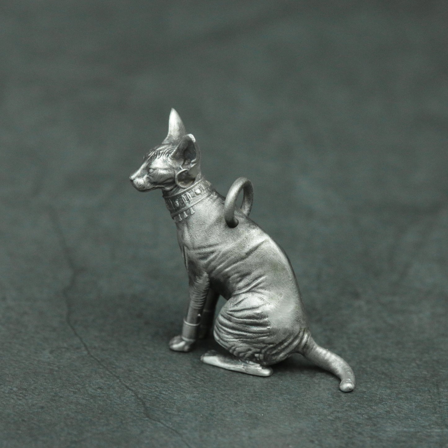 Hairless cat 925 silver pendant necklace, Stephanie cat pendant