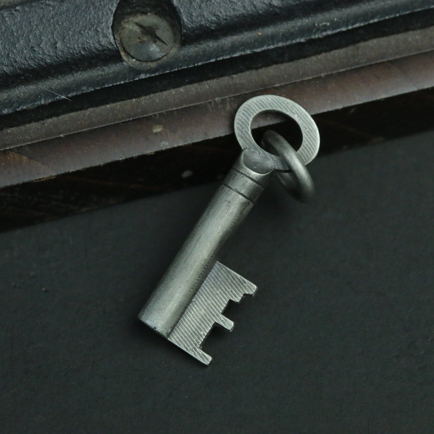 Vintage key 925 silver pendant necklace, Gothic silver necklace, key pendant, handmade personalized pendant