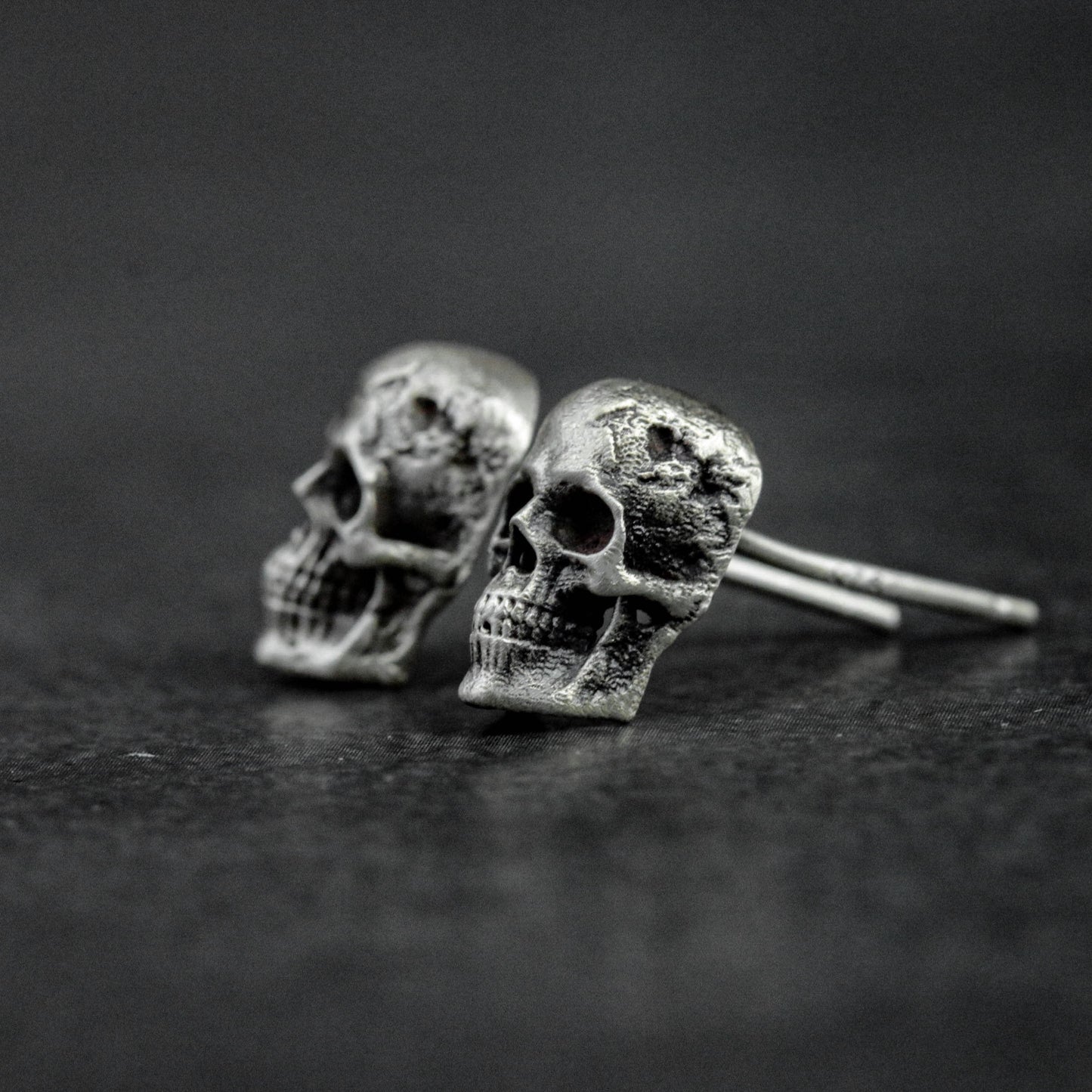 Skull Stud Earrings, Skull Jewelry, Personalized Gifts, Men's Gifts, Halloween Gifts