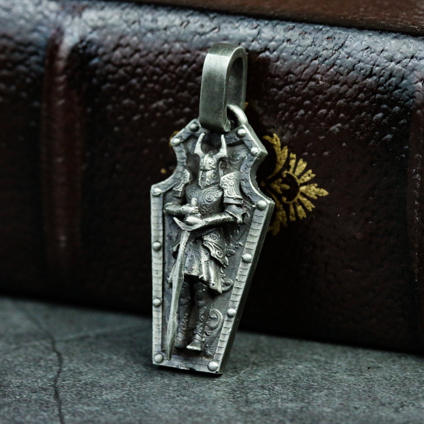 Paladin 925 silver pendant necklace, knight's soul silver jewelry gift handmade pendant, warrior pendant