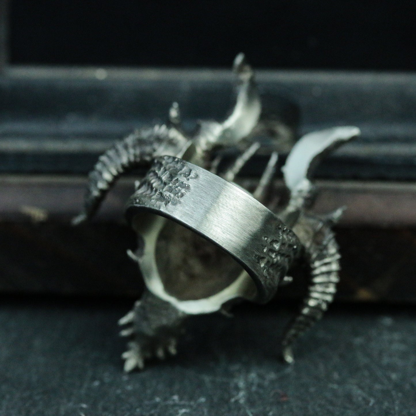 Hell Satan 925 silver ring, demon genie silver jewelry, sheep god skull gift handmade pendant - SATANHORN