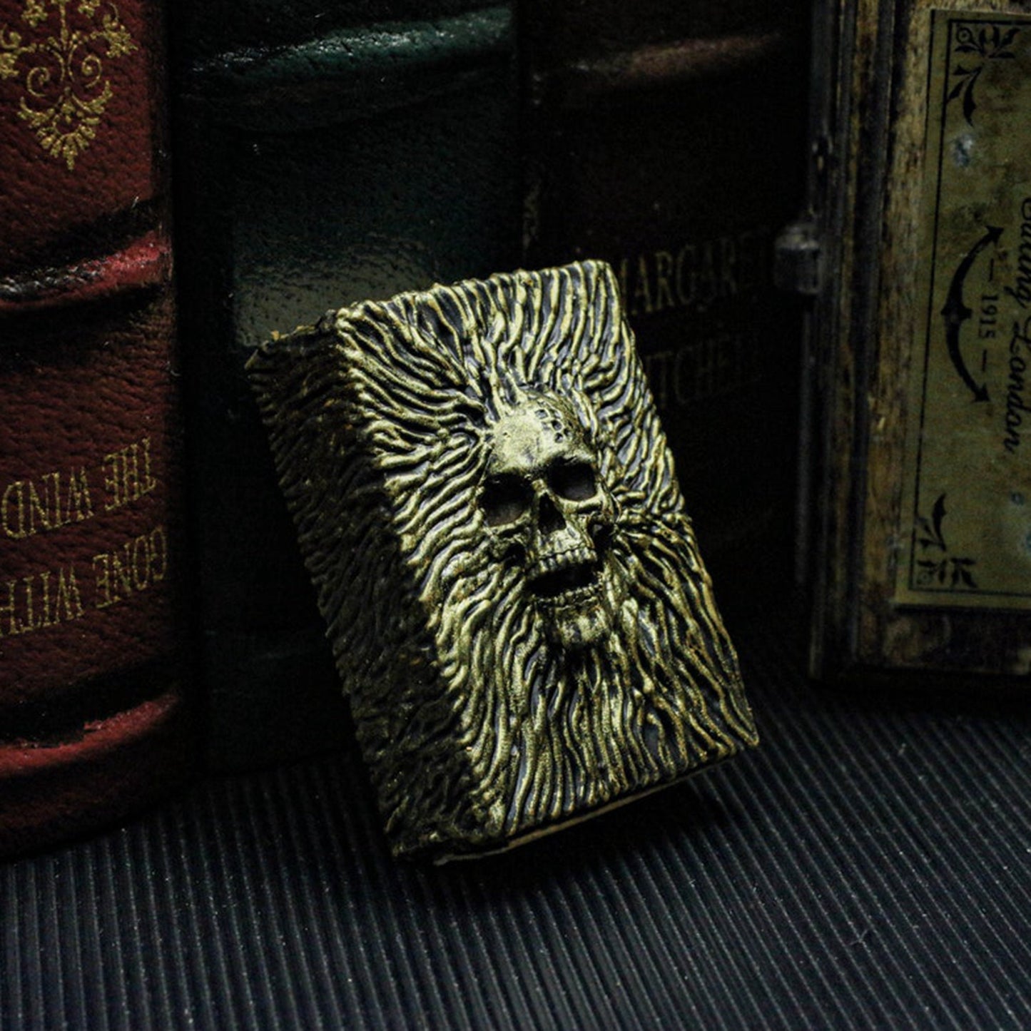 Metal Skull Match Box, Copper/925 Silver skull men's smoker retro personality matchbox precious metal jewelry - Handmade