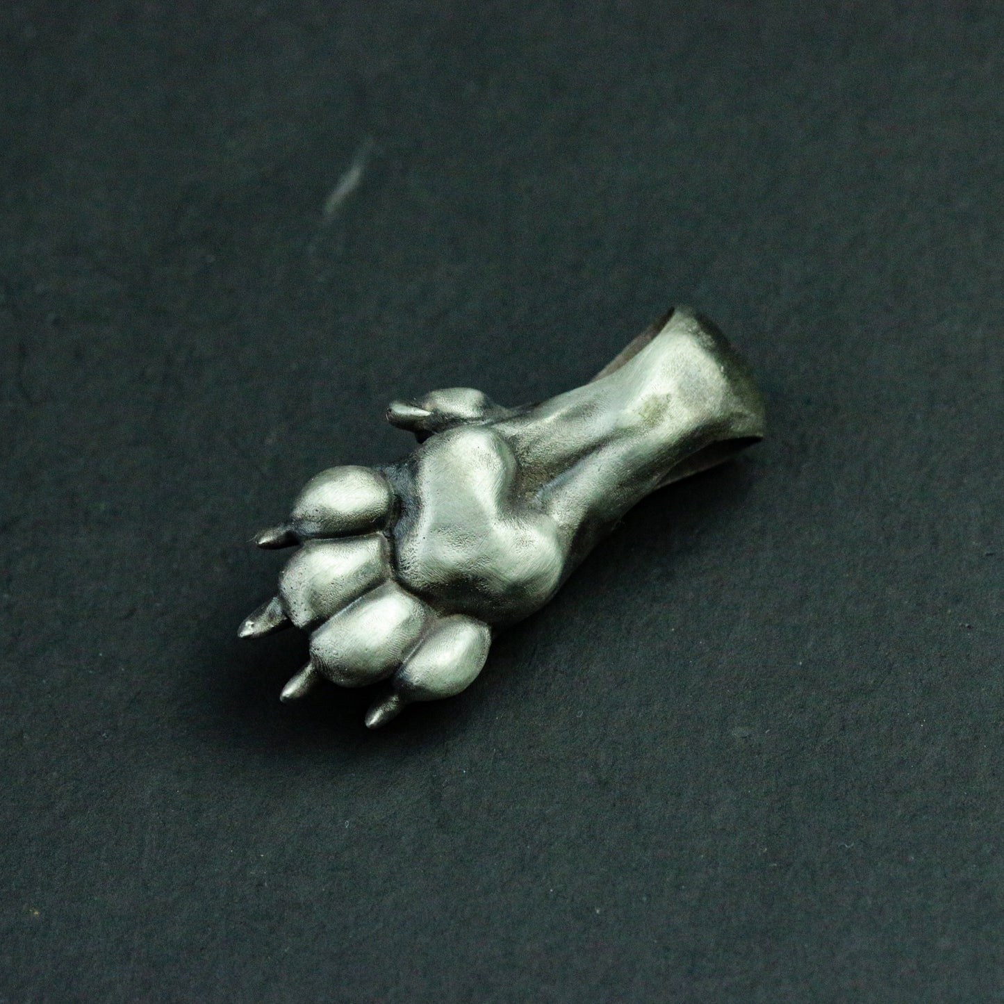 Bear paw 925 silver pendant necklace, animal paws silver jewelry, handmade silver animal jewelry personalized gifts - SATANHORN