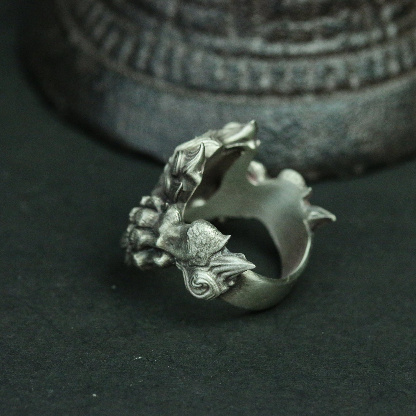Shangshan Rushui 925 silver ring, monster claw silver ring, Chinese idiom jewelry personalized gift - SATANHORN