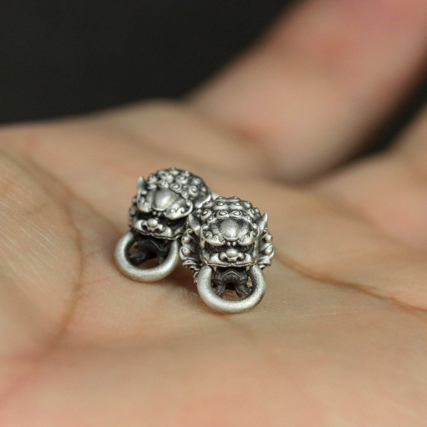 925 sterling silver lion head earrings, lion earrings, lion jewelry, natural earrings