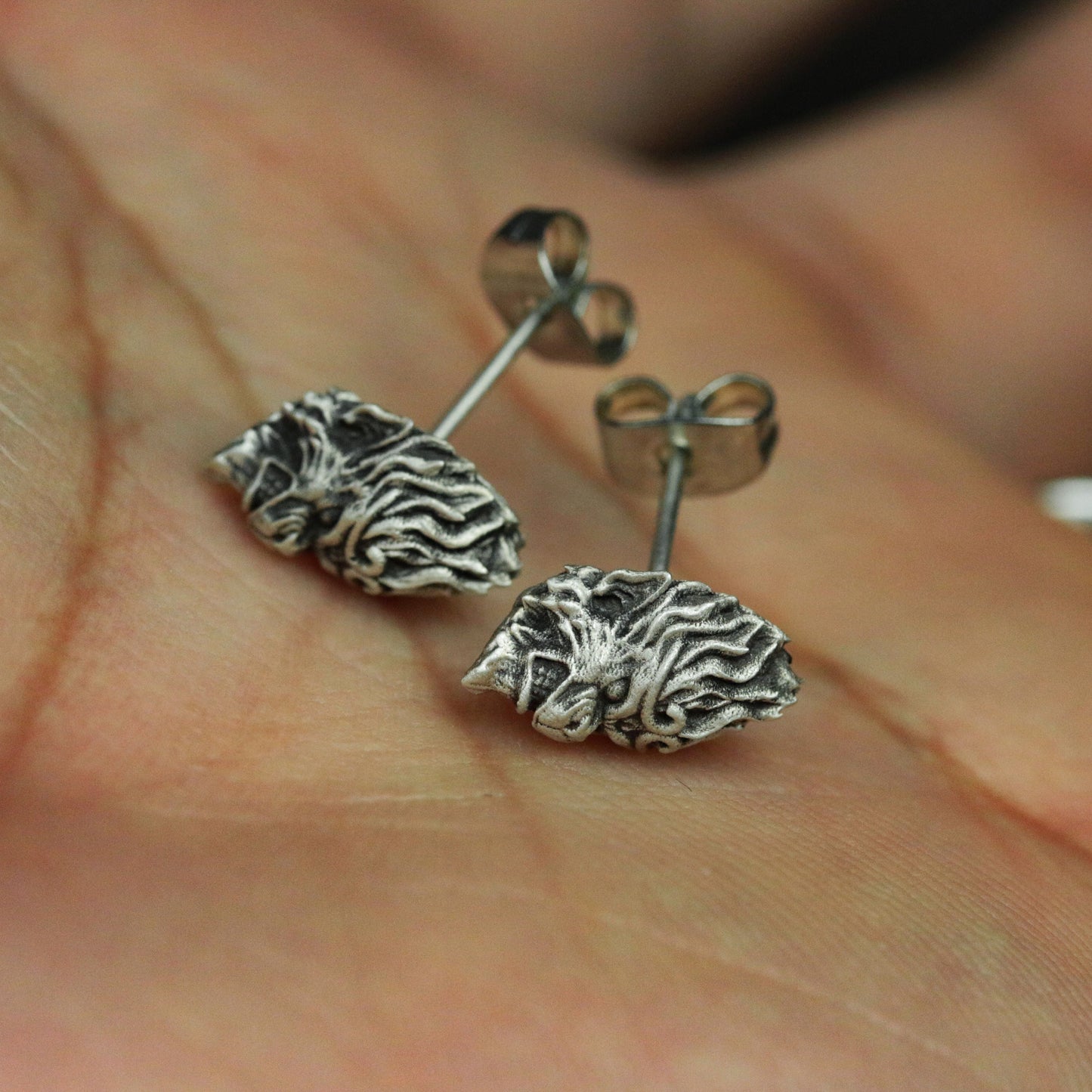 Sterling silver Monkey King earrings, Monkey King earrings, monkey earrings, Monkey King earrings gifts for him