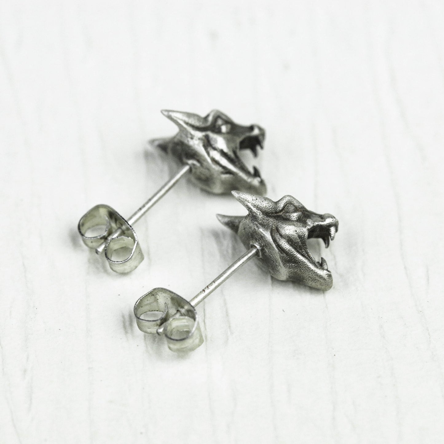 Rhino Head Stud Earrings, Rhino Stud Earrings, Sterling Silver Stud Earrings, Rhino Jewelry, Large Animals, Men's Gifts, Gifts for Him