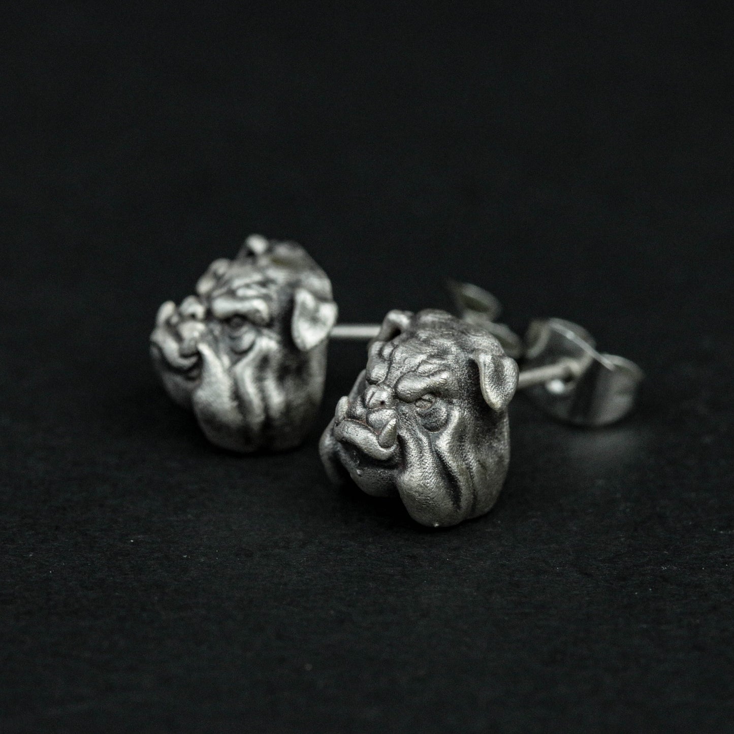 Sterling Silver Dog Head Stud Earrings, Dog Head Stud Earrings, Dog Stud Earrings, Animal Stud Earrings, Gift for Him