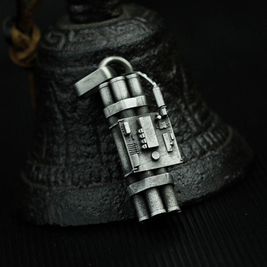 925 silver TNT explosives pendant necklace, game pendant, silver ammunition pendant necklace, unique handmade silver jewelry
