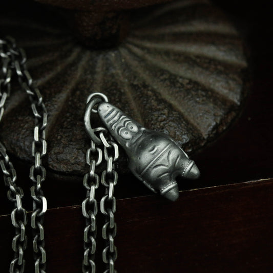 Pink Sea Star 925 Silver Pendant - Handmade Oceanic Cartoon Jewelry