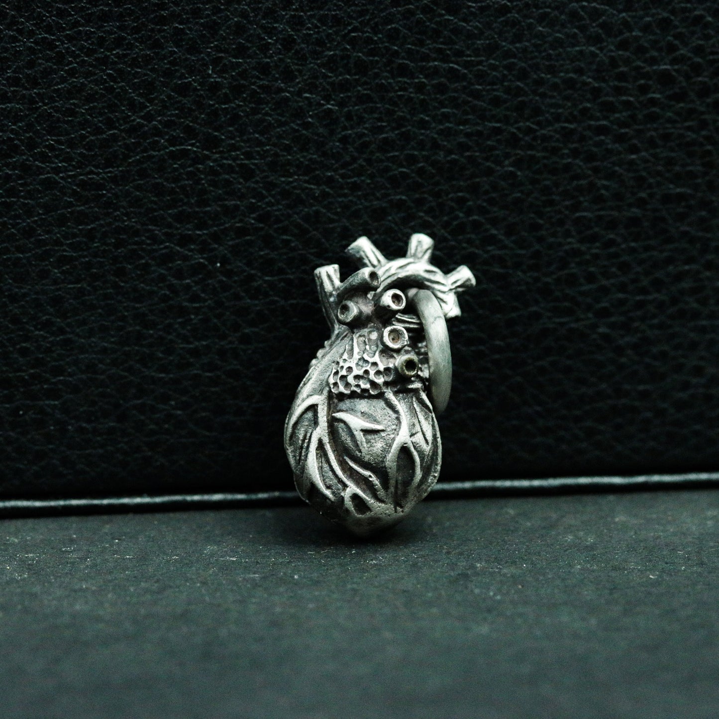 Human Heart 925 Silver Pendant Necklace, People Organ Silver Handmade Pendant Gift, Gothic Heart Necklace