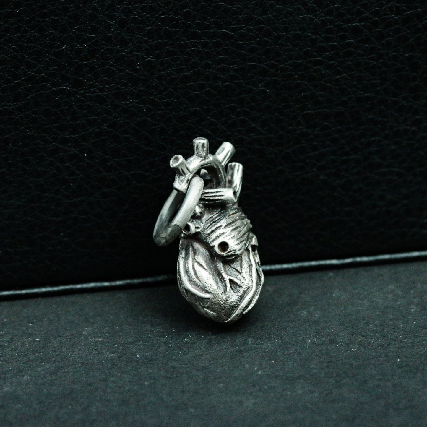 Human Heart 925 Silver Pendant Necklace, People Organ Silver Handmade Pendant Gift, Gothic Heart Necklace