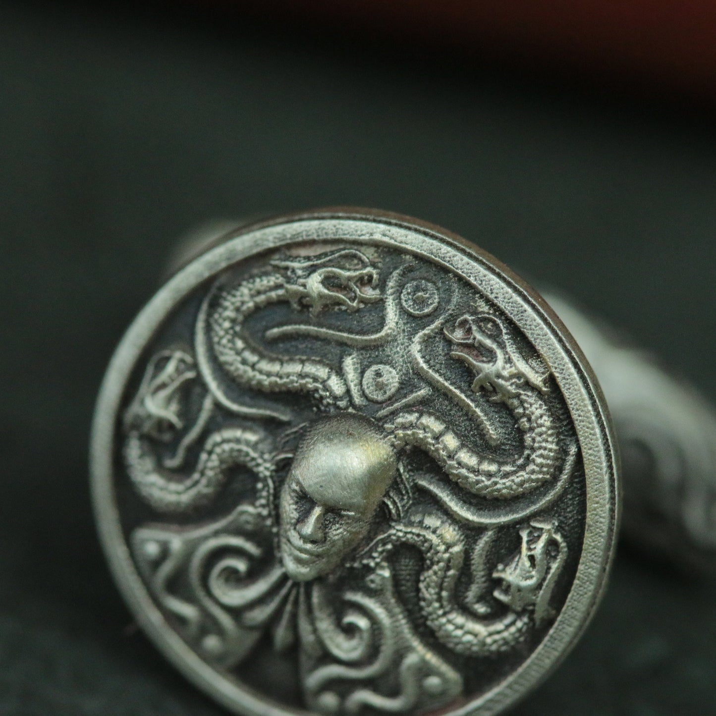 925 silver Medusa Cufflinks female snake god Cufflinks Greek Mythology Jewelry