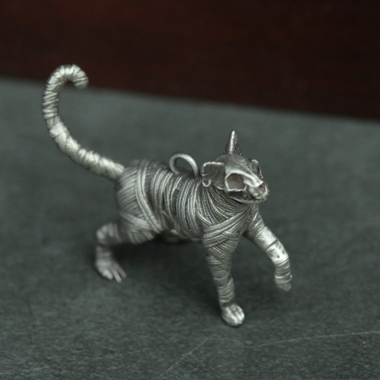 Mummie hanger kat, Dryad kat hanger, WALKING CAT 925 Sterling zilveren hanger Kitten huisdier hanger