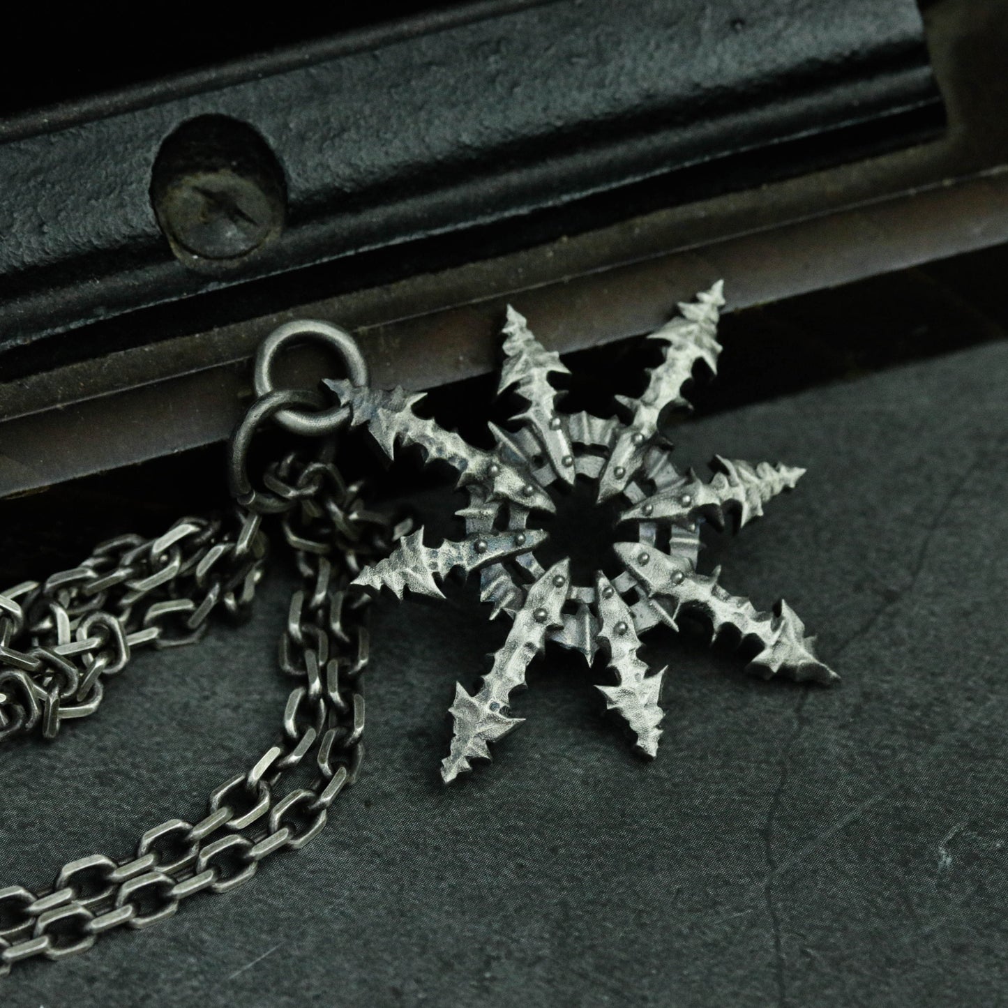 925 Silver North Star Compass Charm Necklace,Polaris Celestial,Adventure Travel Navigation