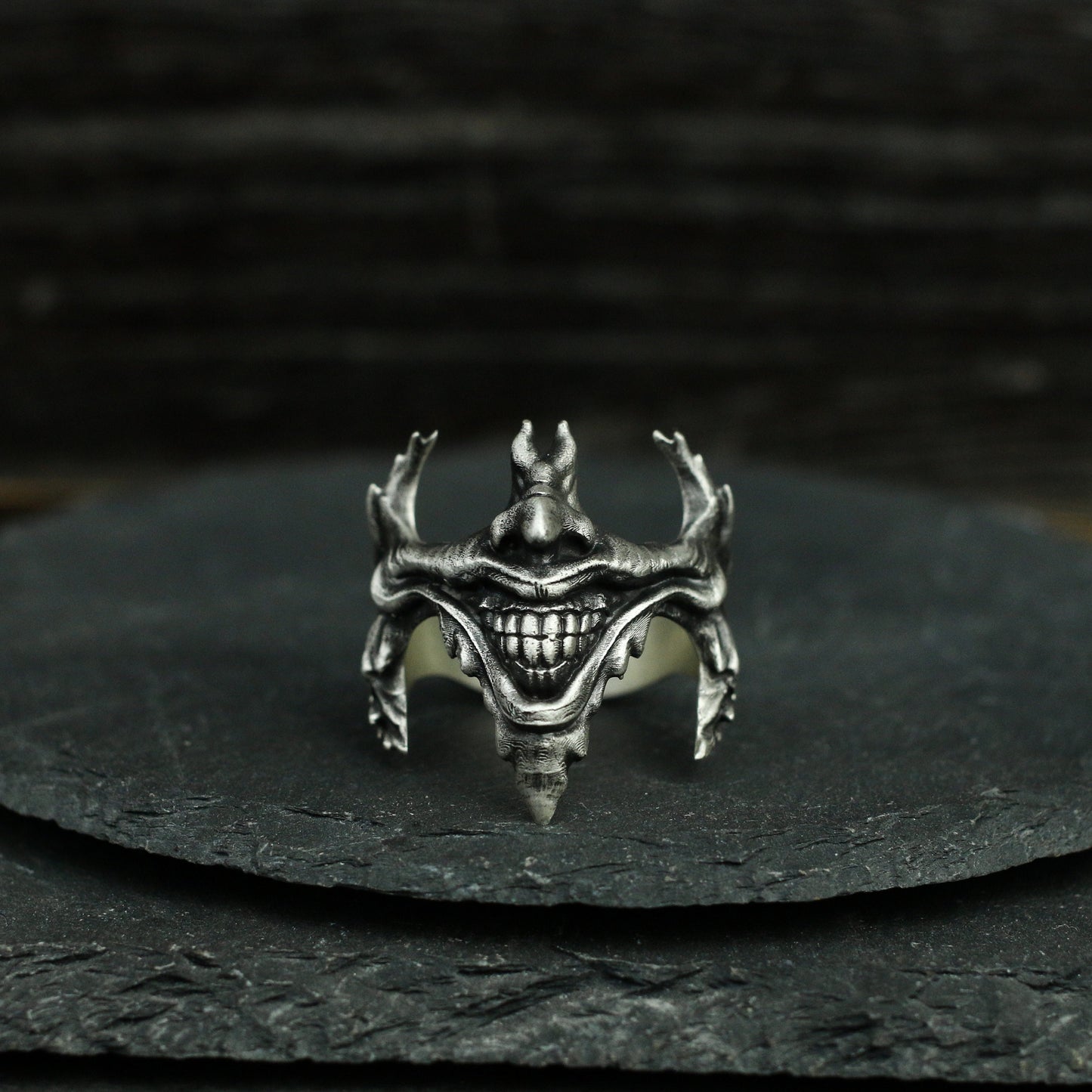 Joker Smile 925 Silver Ring, Evil man Smile ring,DC comics joker image, 925 sterling silver ring-Craftsmen made