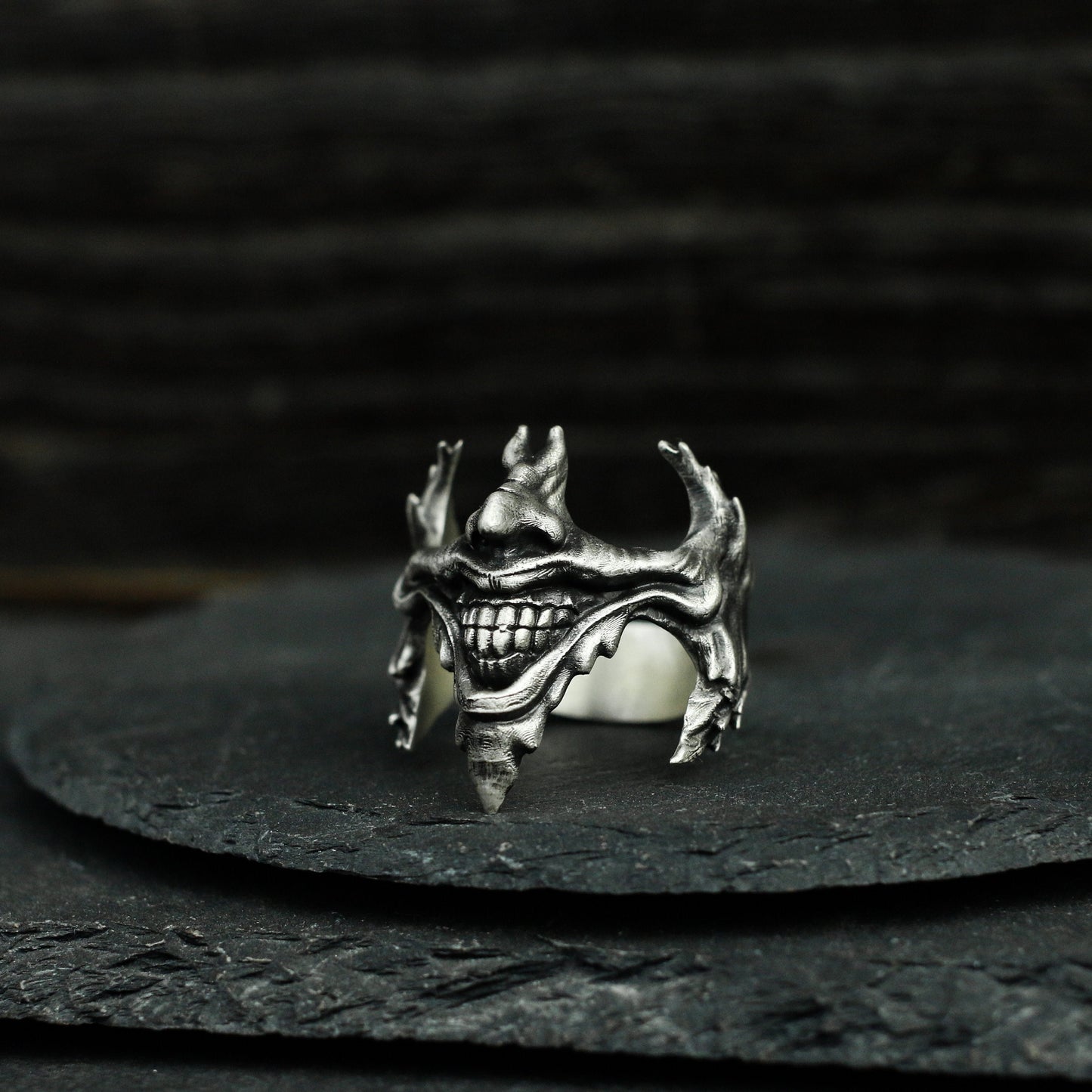 Joker Smile 925 Silver Ring, Evil man Smile ring,DC comics joker image, 925 sterling silver ring-Craftsmen made