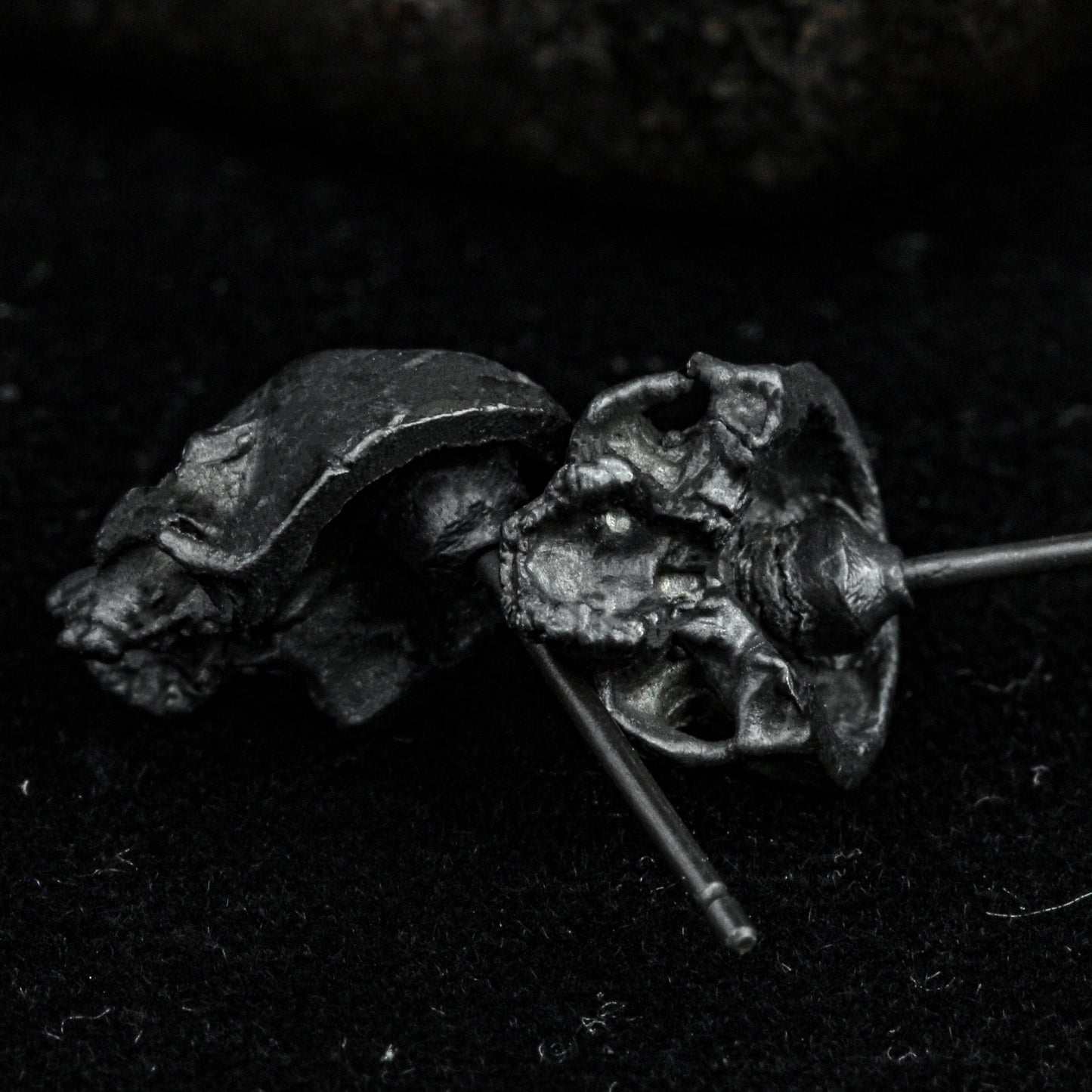 Skull Silver Stud Earrings - 925 Sterling Silver Stud Earrings - Personalized Earrings - Single Silver Earring - Modern Earrings