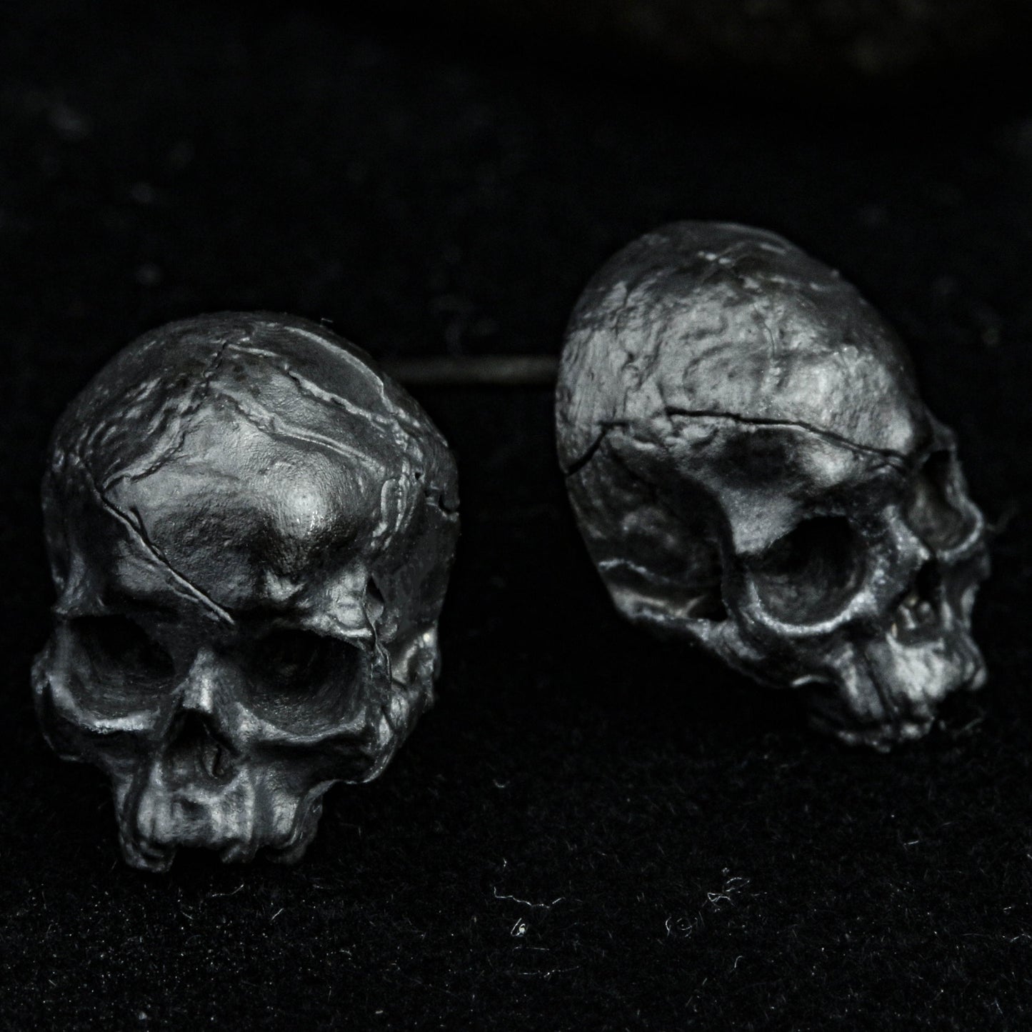 Skull Silver Stud Earrings - 925 Sterling Silver Stud Earrings - Personalized Earrings - Single Silver Earring - Modern Earrings