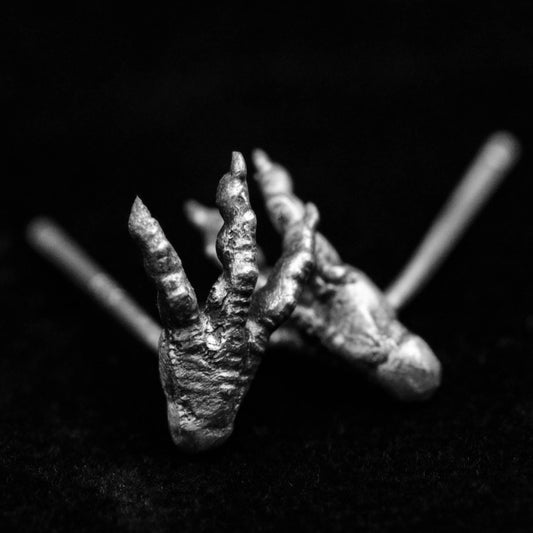 Condor Claw Earrings - 925 Sterling Silver Stud Earrings - Statement Earrings - Contemporary Earrings - Fashionable Silver Jewelry