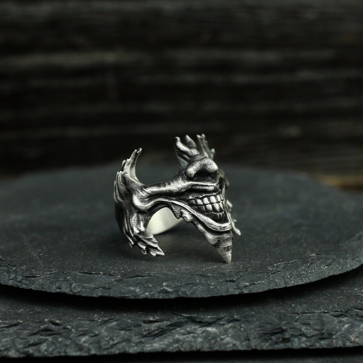 Joker Smile 925 Silver Ring, Evil man Smile ring,DC comics joker image, 925 sterling silver ring-Craftsmen made