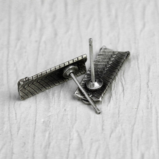 Shield 925 silver earrings, warrior silver earrings, handmade gifts, personalized square earrings