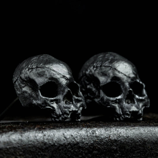 Skull Silver Stud Earrings - 925 Sterling Silver Stud Earrings - Personalized Earrings - Single Silver Earring - Modern Earrings