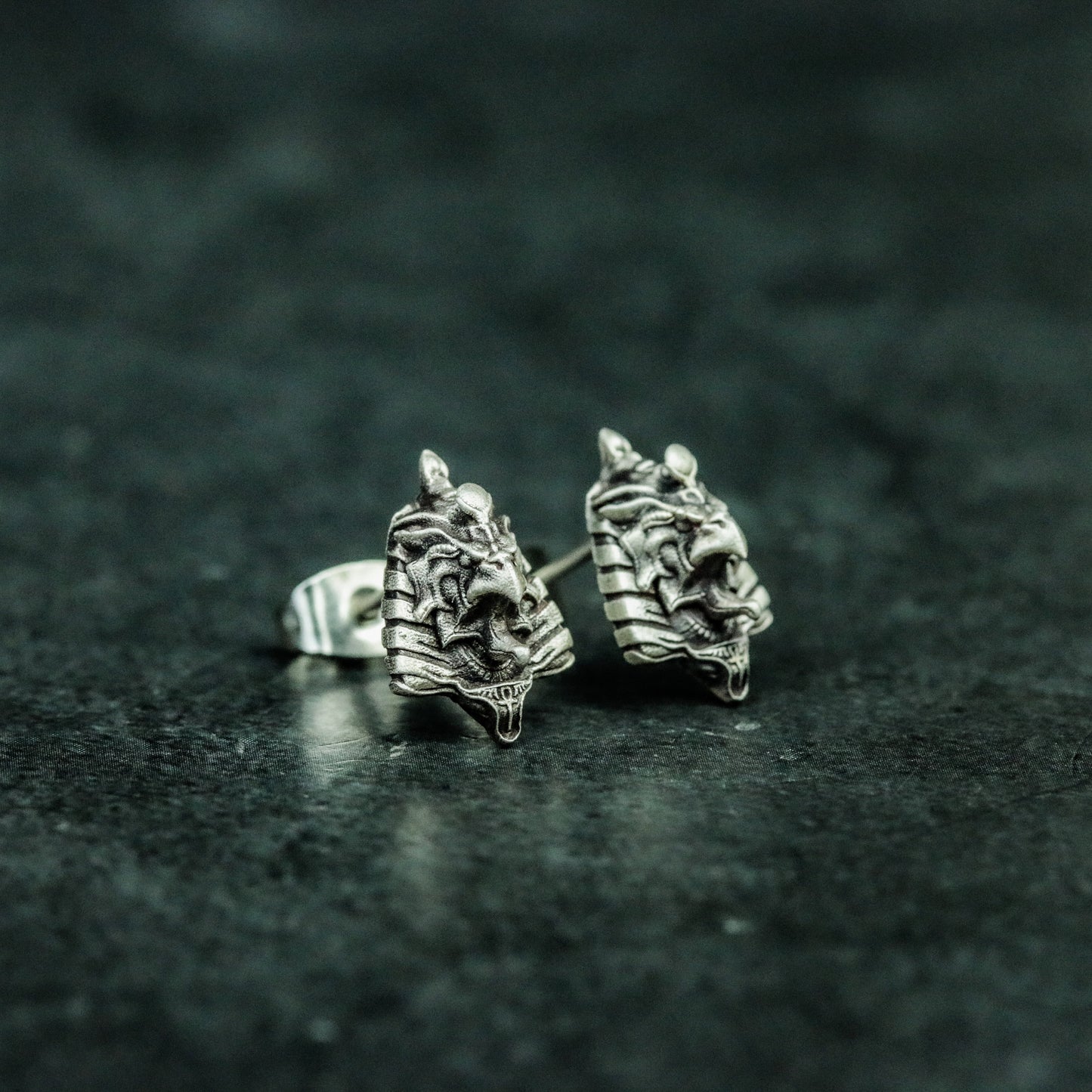Horus 925 silver earrings, ancient egypt pharaoh silver earrings, eye of horus earrings-handmade