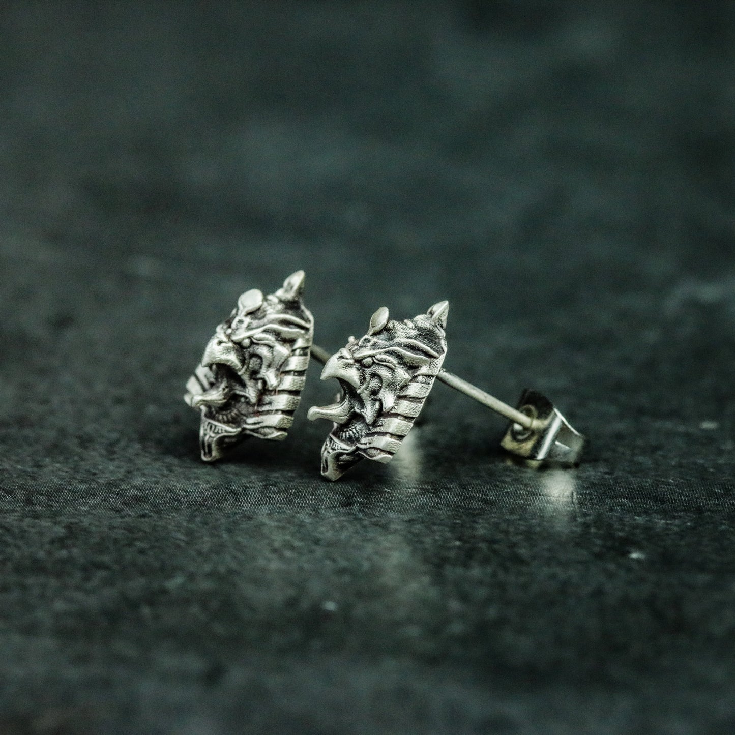 Horus 925 silver earrings, ancient egypt pharaoh silver earrings, eye of horus earrings-handmade
