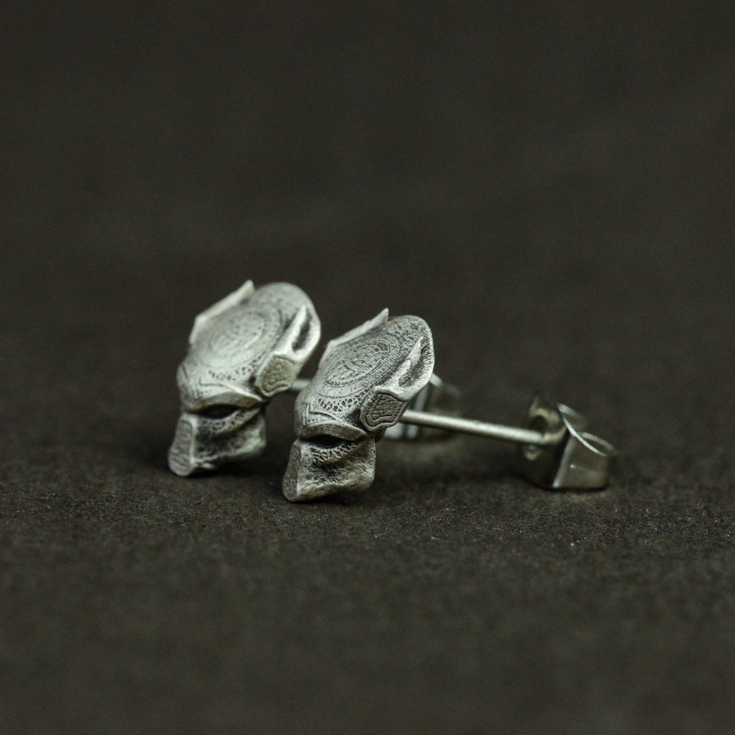 Invaders 925 Silver Earrings, Alien Mask Silver Earrings, Alien Warrior Decorative Gift Earrings - Handmade