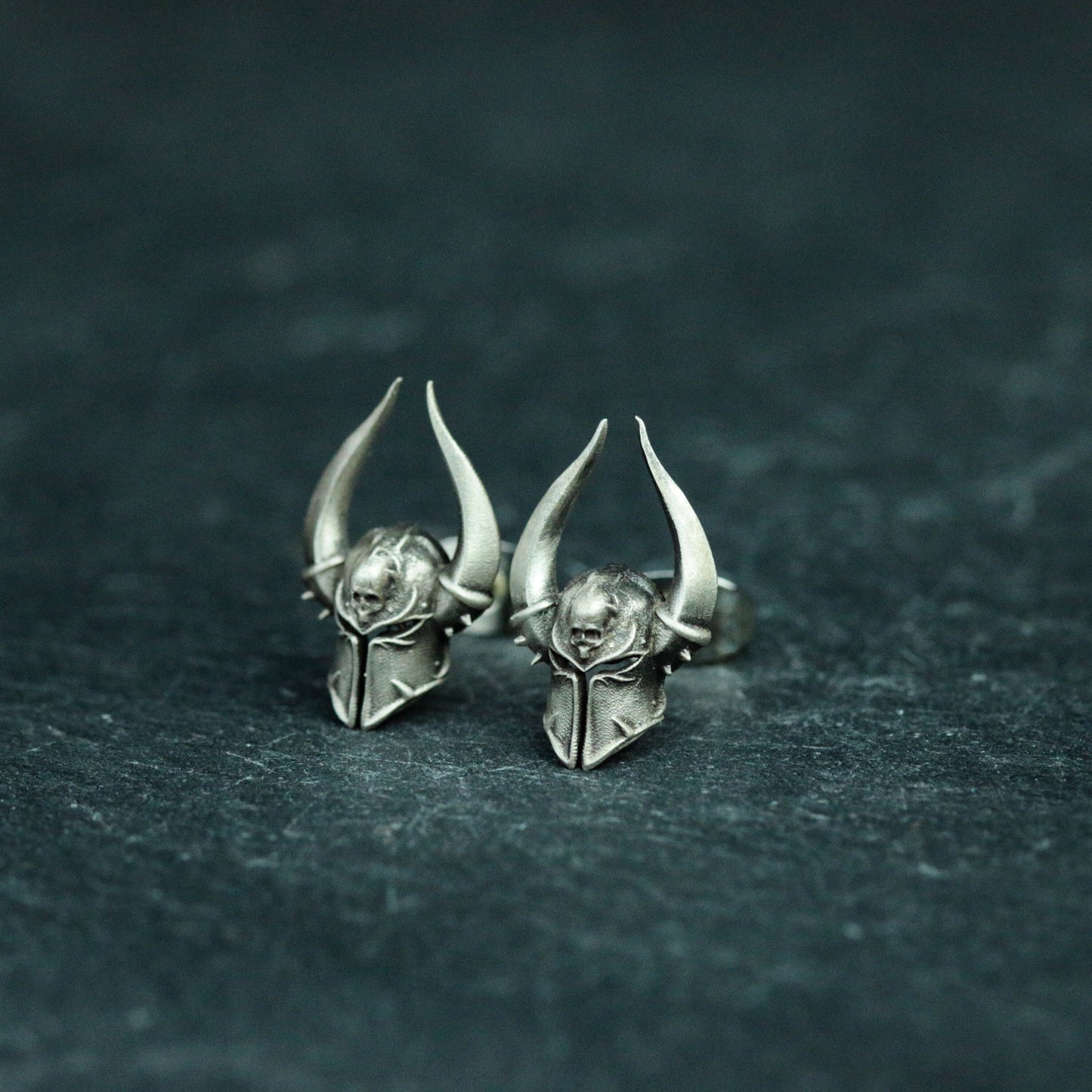 Warrior Mask 925 Sterling Silver Earrings, Spartan Mask Earrings, Medieval Armor Silver Jewelry - Handmade Gifts
