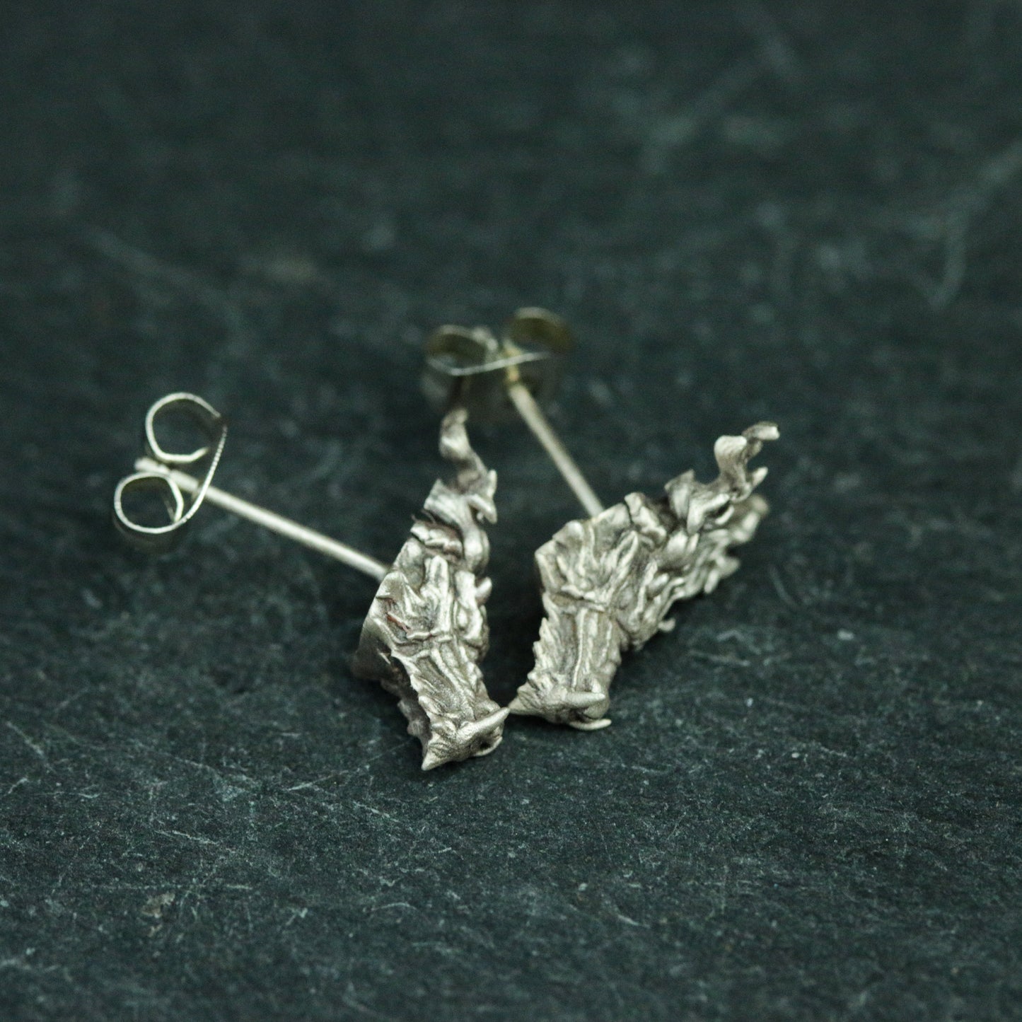 Dragon Head 925 Sterling Silver Earrings, Dragon Silver Jewelry, Chinese Dragon Earrings - Handmade