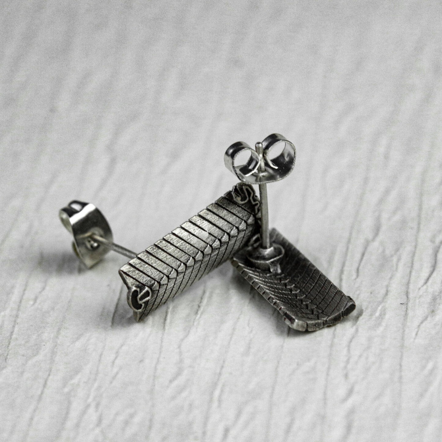 Shield 925 silver earrings, warrior silver earrings, handmade gifts, personalized square earrings