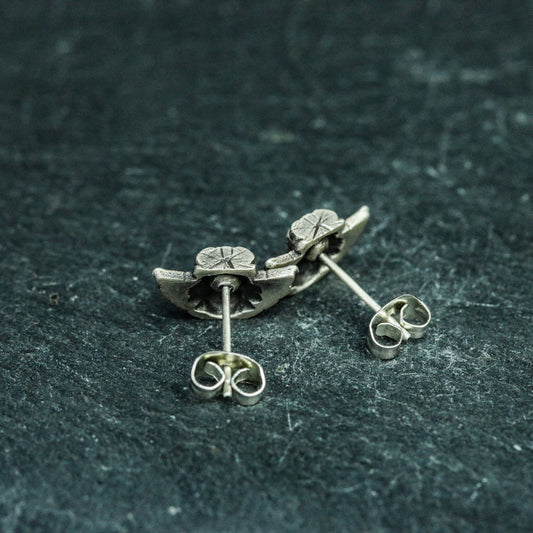 Owl 925 Silver Earrings, Gothic Owl Jewelry, Hip Hop Bird Earrings Sterling Silver - Handmade