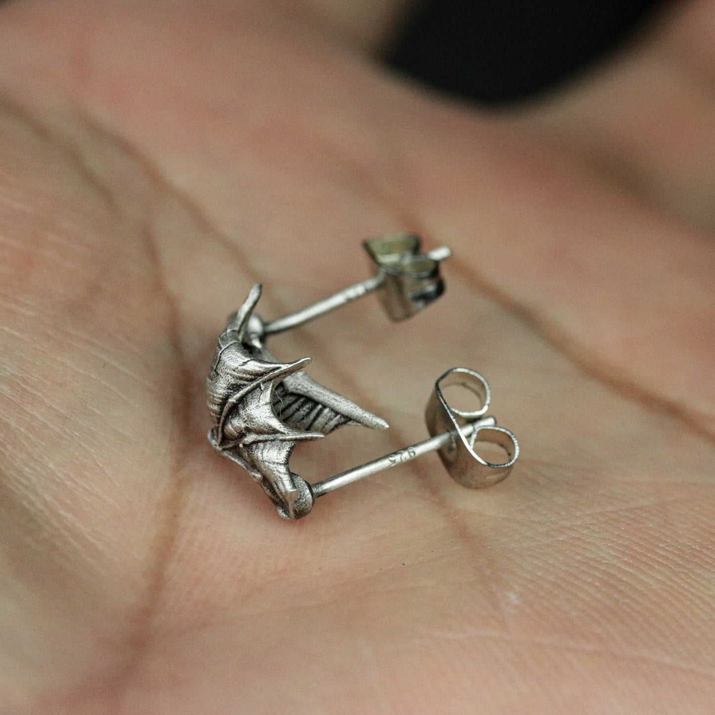 Devil Wings 925 Silver Earrings, Bat Wings Silver Earrings, Personalized Silver Jewelry-Handmade Gifts